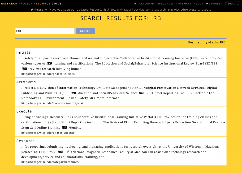 IRB search example