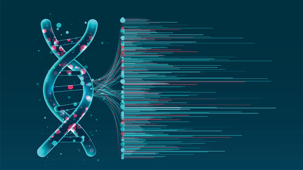 Big genomic data visualization stock illustration