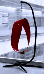 Mobius in Red The mobius, a metal sculpture created by John D. Wiley will be one of the featured art objects in the gallery.