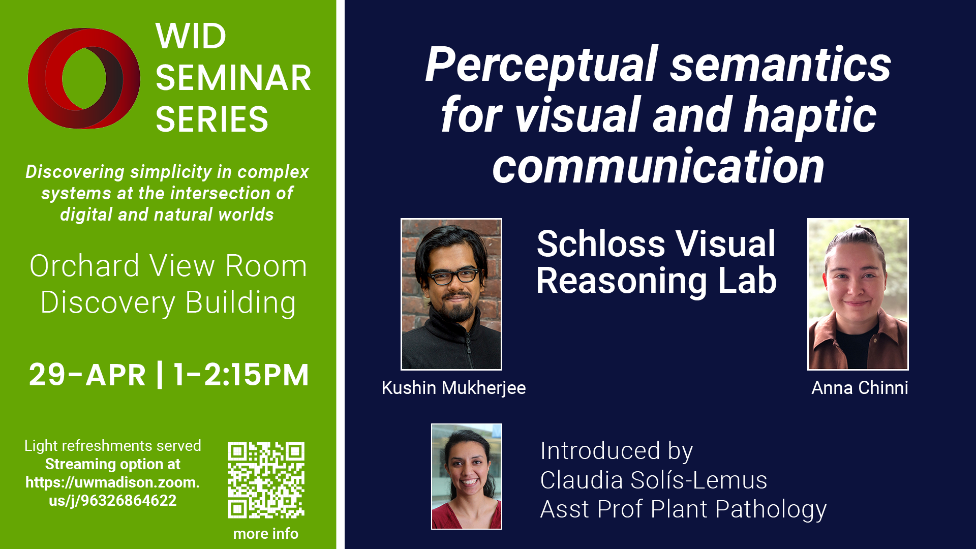 25SchlossSolisLemus_1920 x 1080 Flyer for Schloss Visual Reasoning Seminar on April 29 at 1:00 at the Discovery Building