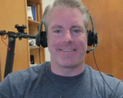 Marc Chevrette wearing headphones