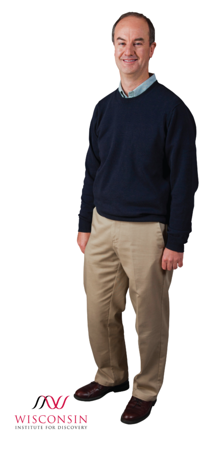 Michael Ferris cutout likeness with original 2010 WID logo.