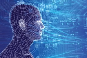 Wireform human head with networks and formulae